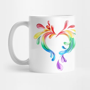 Heart of Rainbow Drops ( Rainbow Heart ) Mug